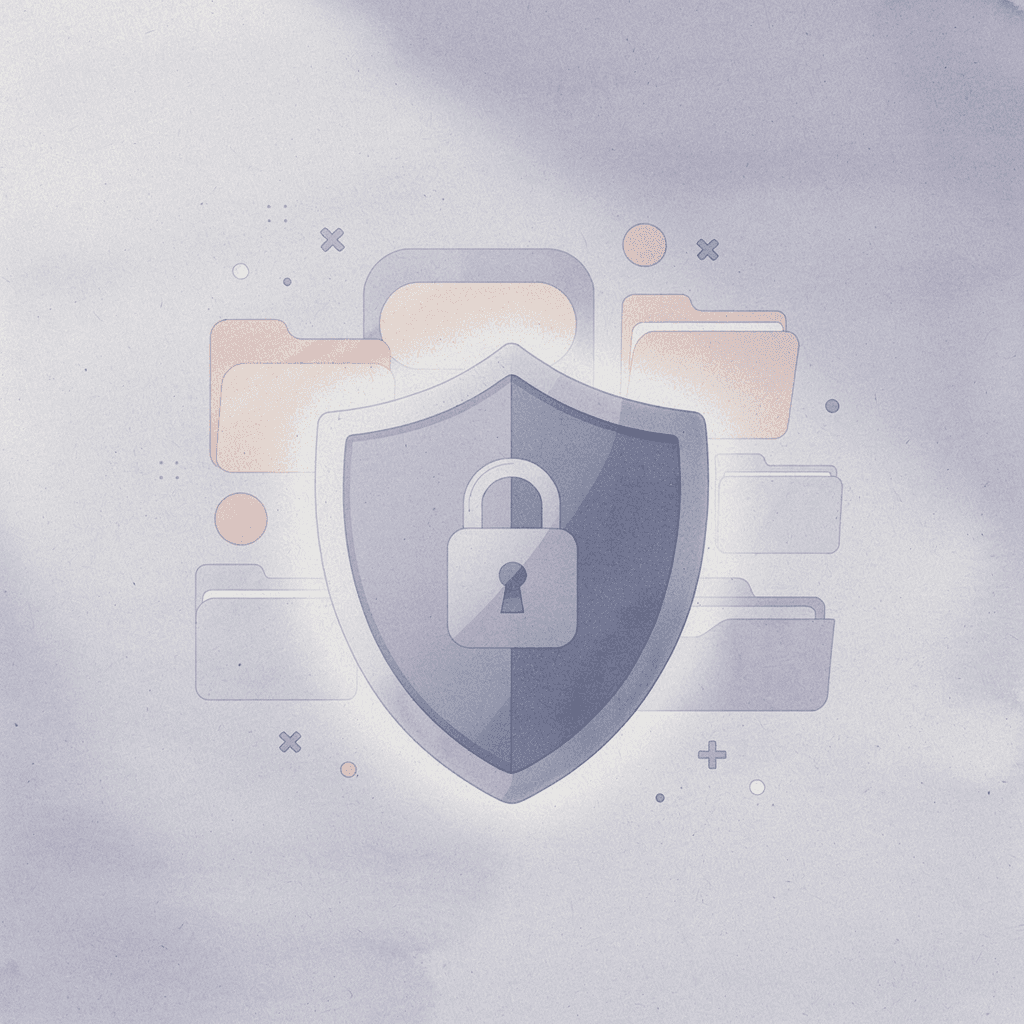 Shield protecting business documents representing a secure dissolution process - How to Dissolve a Corporation in New Jersey