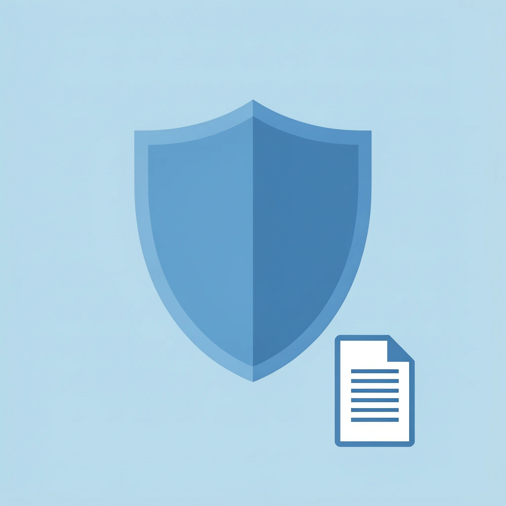 Shield representing legal defense through proper documentation