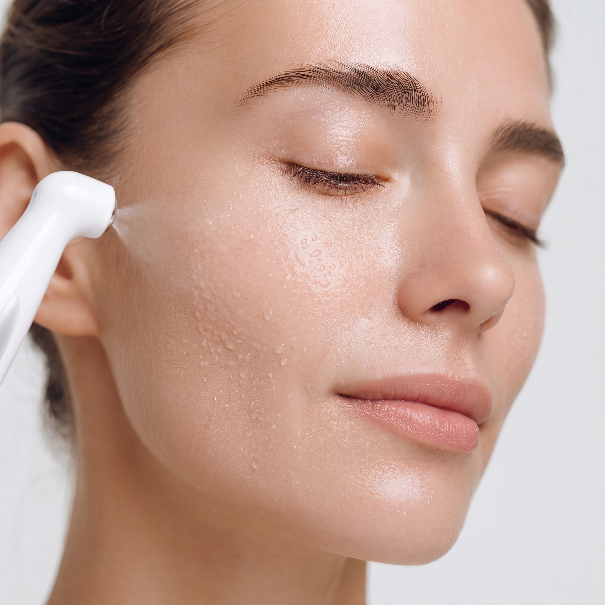 Wirkstoffbehandlung mit Dermadrop TDA, nadelfreie Sauerstoff-Wirkstoffeinschleusung, im Dolce Vita Kosmetikinstitut in Köln