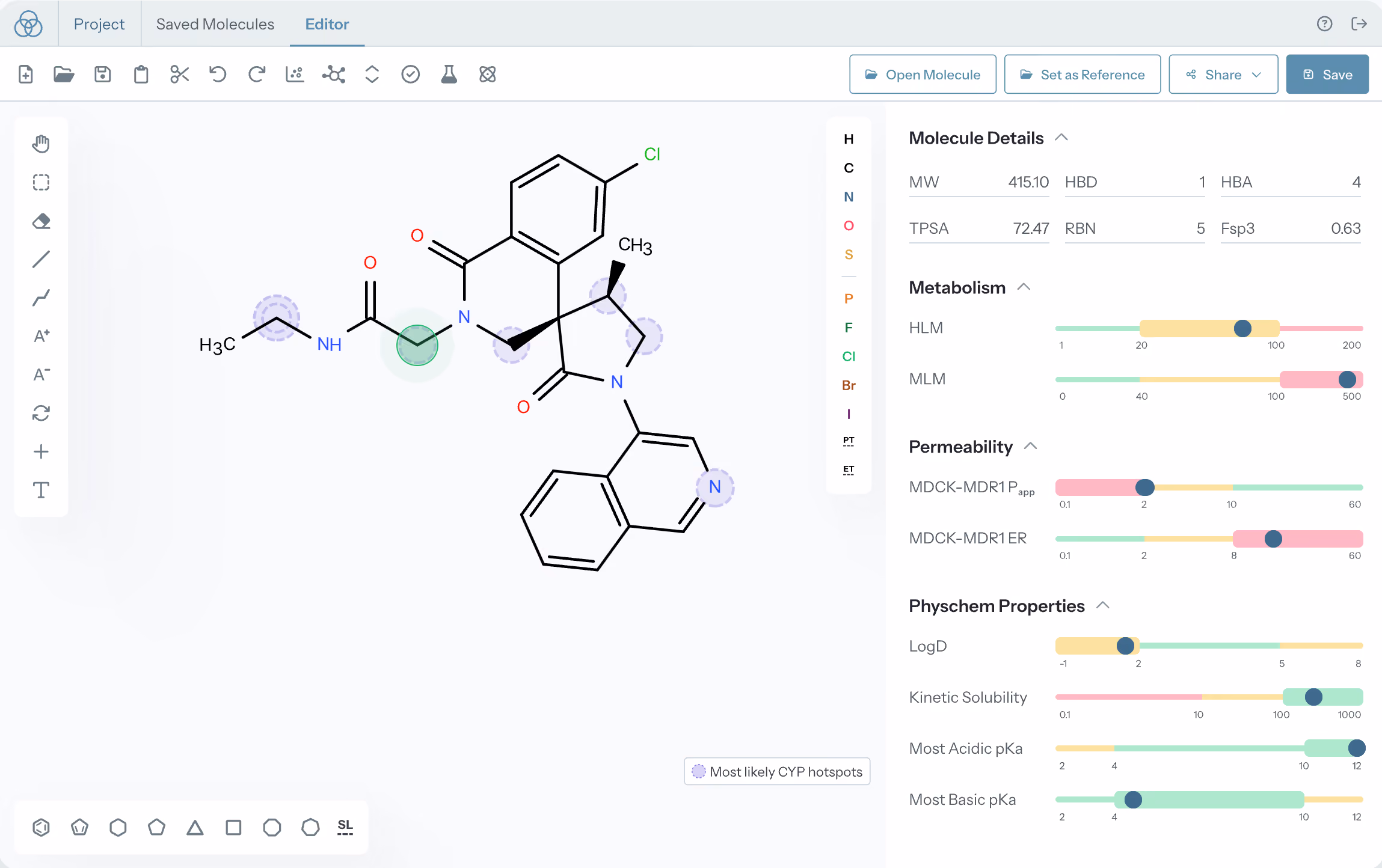 a screenshot of the inductive's compass process in action