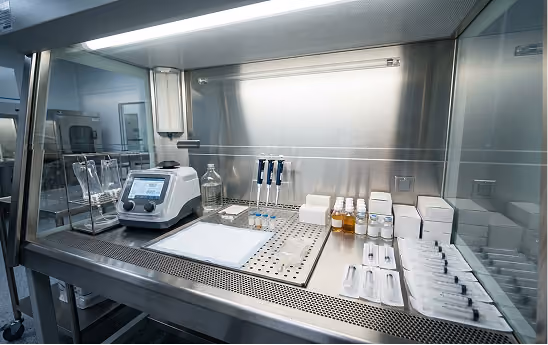 a picture of inductive's laboratory with equipments in the background