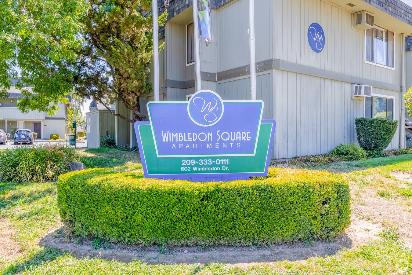 Exterior with monument sign