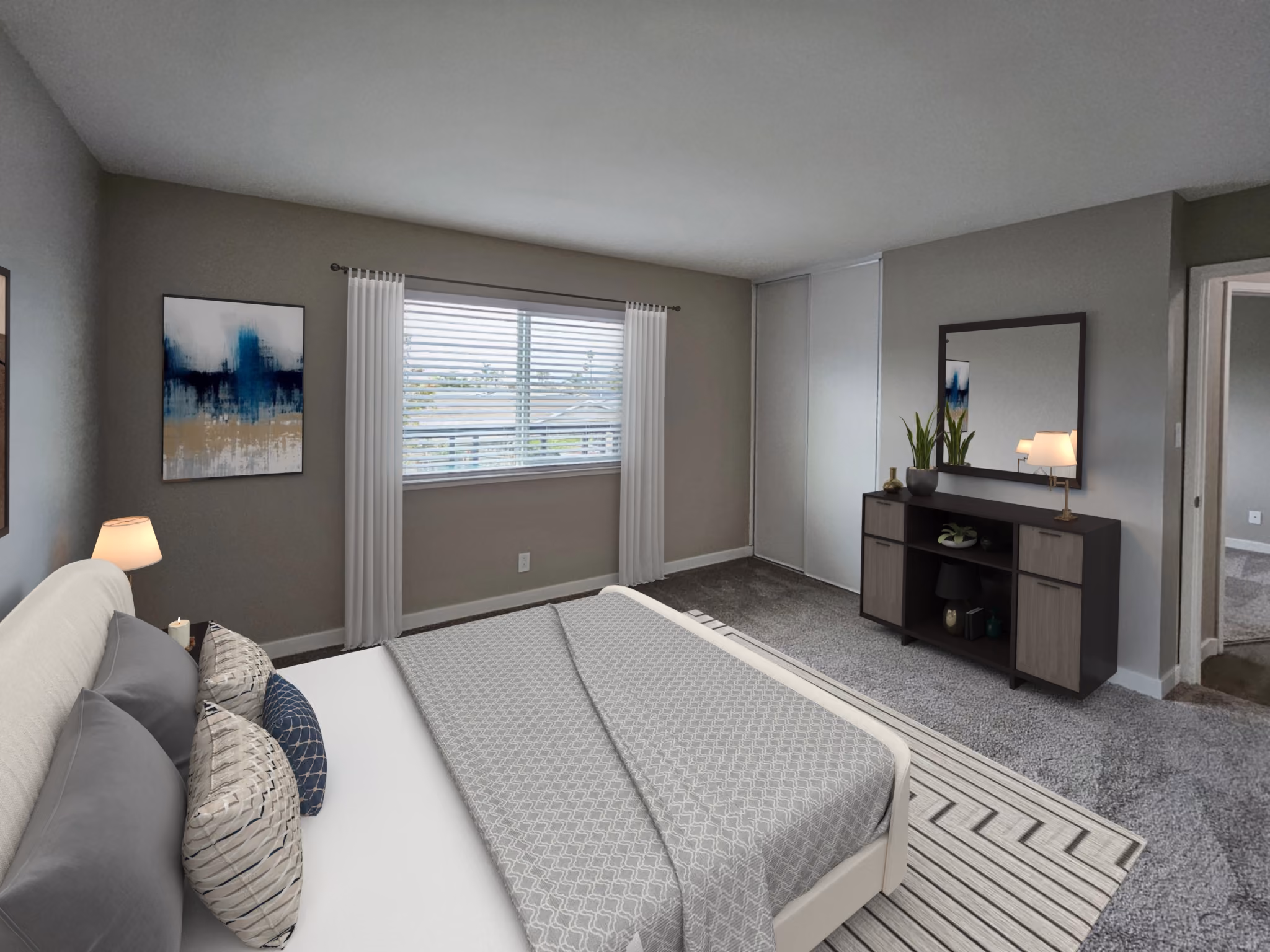 Rendering of Bedroom with bed