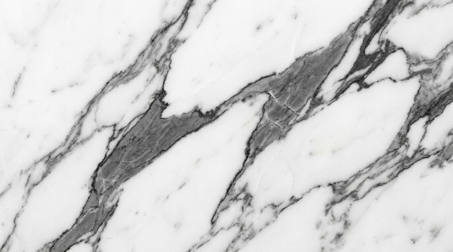 Statuario marble slab with dramatic charcoal veining