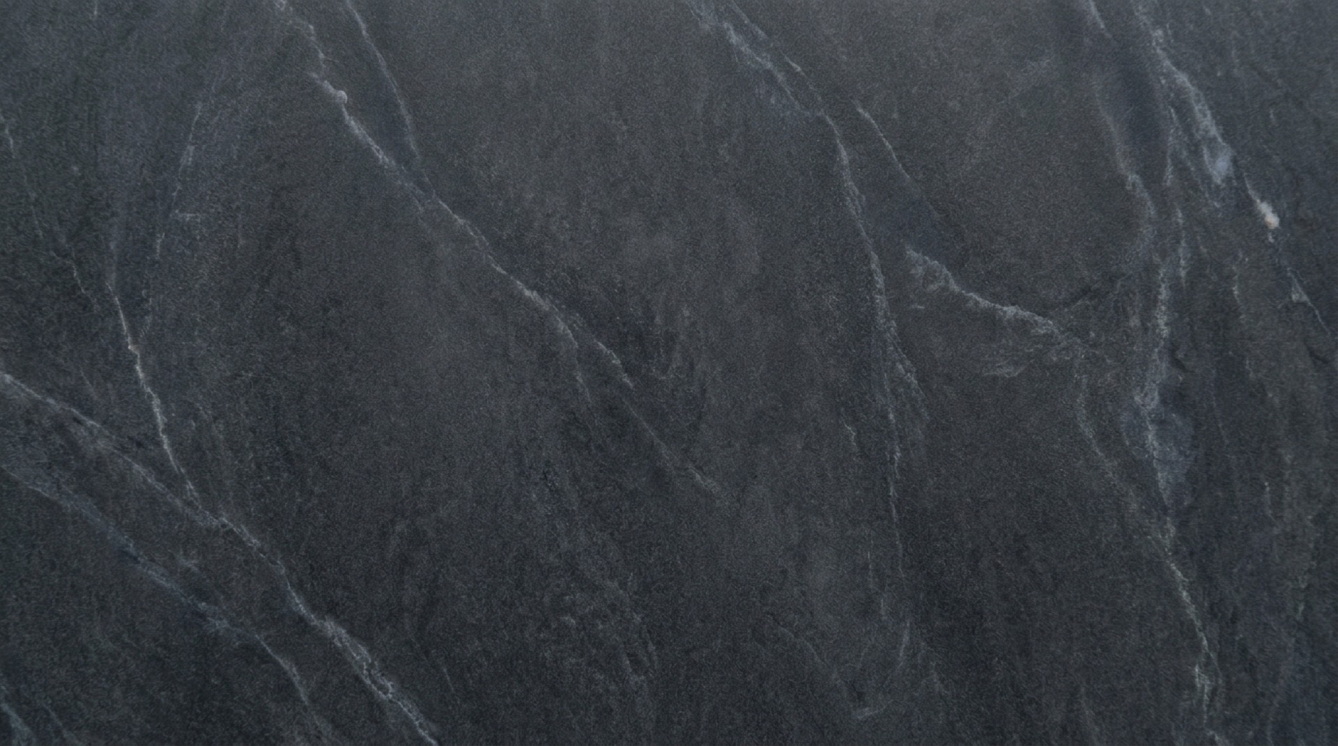 Alberene soapstone slab in soft charcoal gray