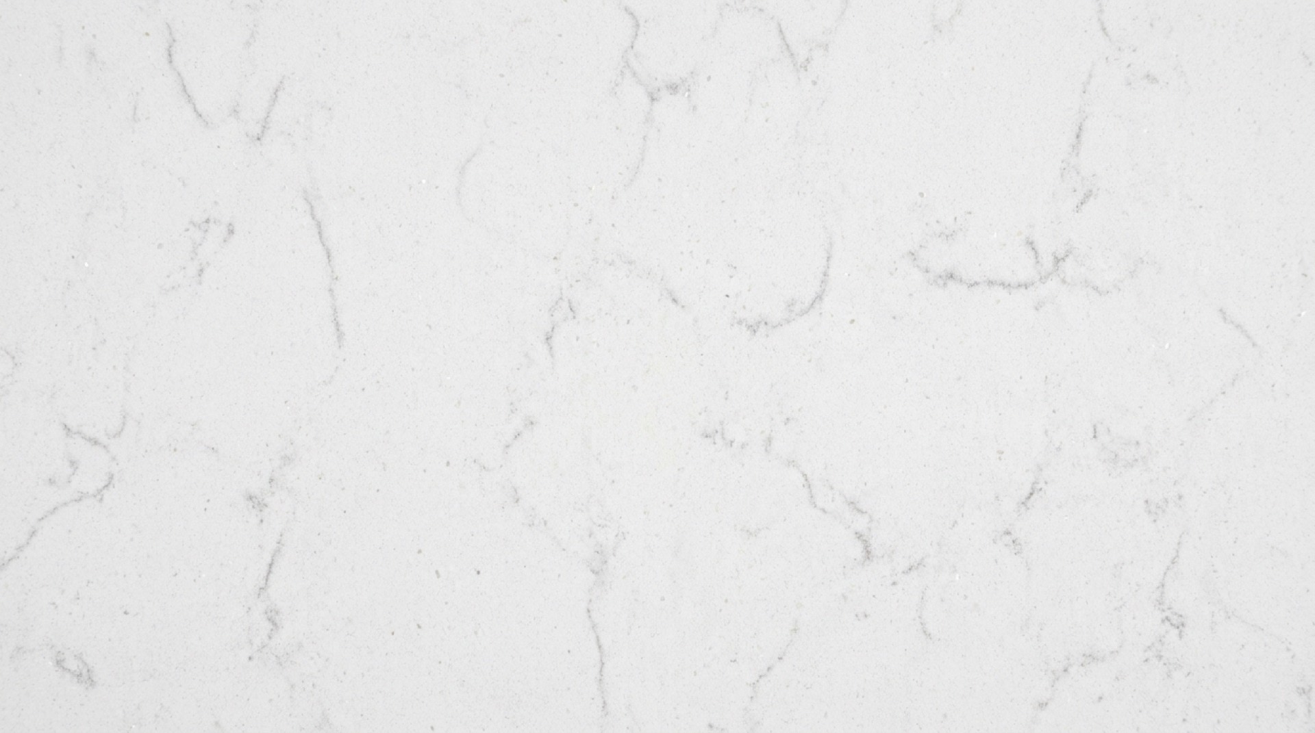 Engineered quartz slab with consistent gray veining
