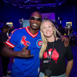 Collage showcasing fan interactions at UFC VIP events.