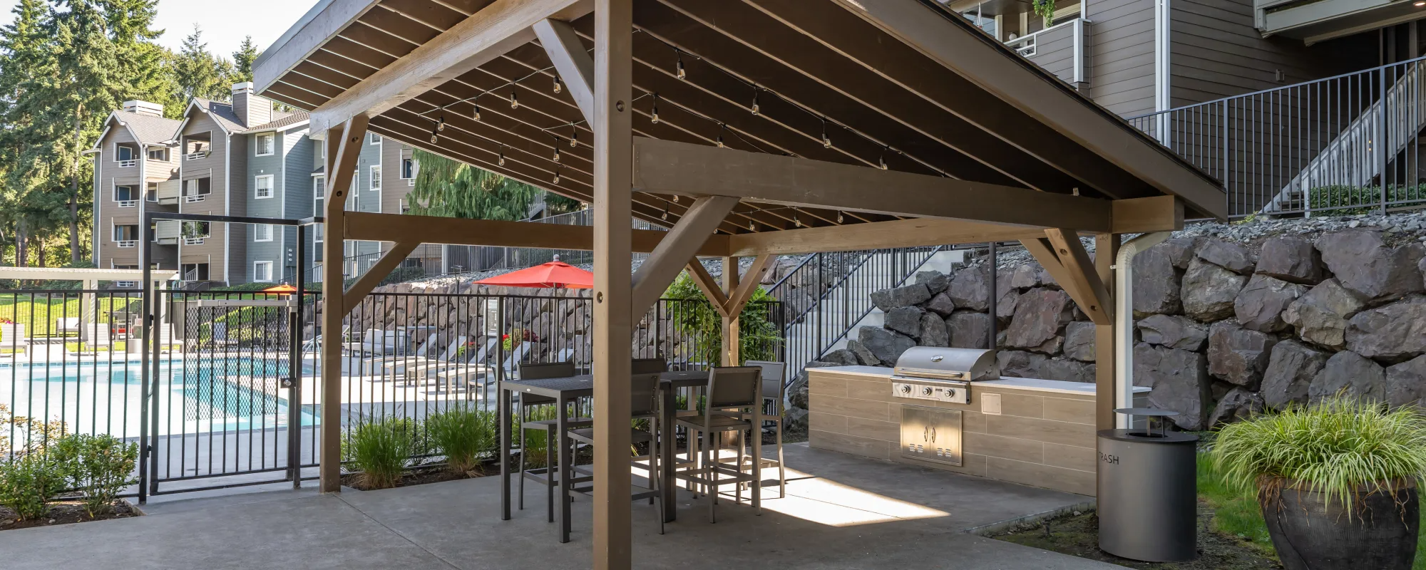 Outdoor Seating & Grilling Station