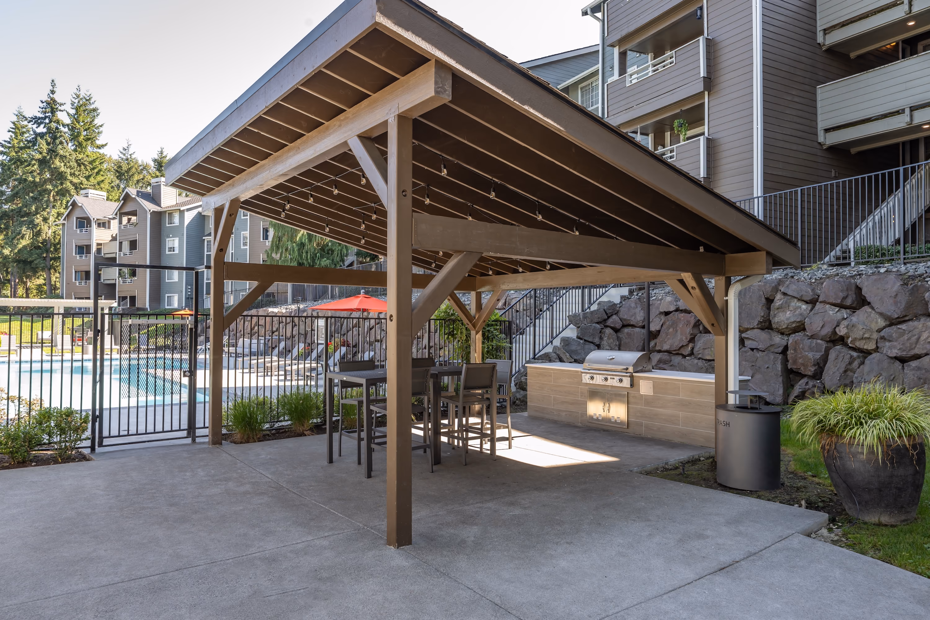 Outdoor Seating & Grilling Station