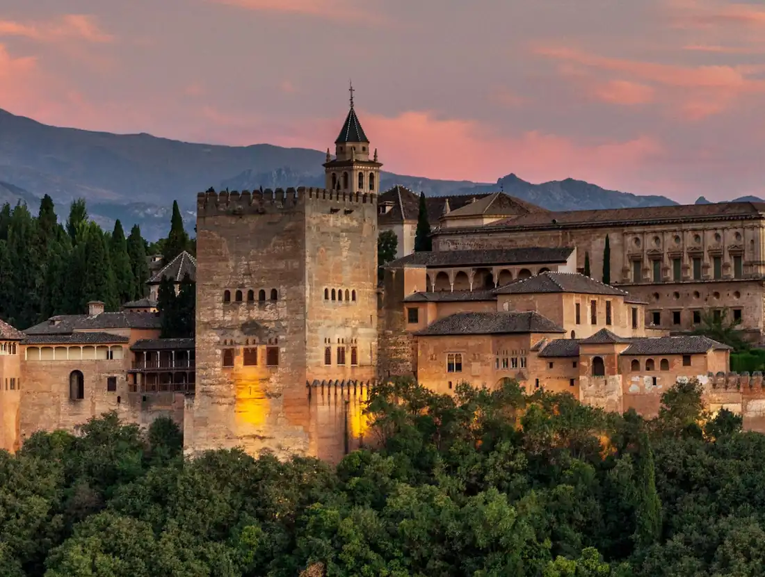 Plano general de La Alhambra en Granada