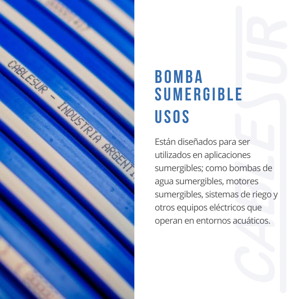 Usos del cable para bomba sumergible Cablesur