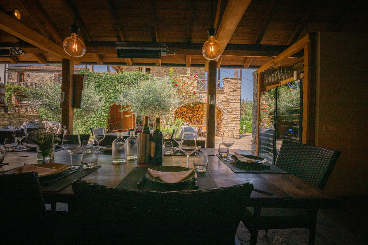 Wine served at a Borgo Filari gathering