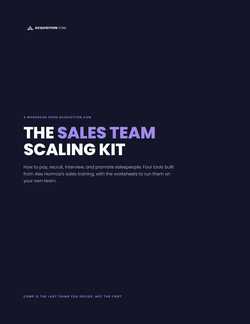 The Sales Team Scaling Kit workbook