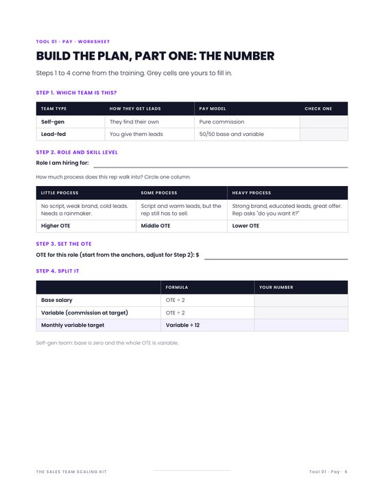 Tool 01 worksheet: build the plan