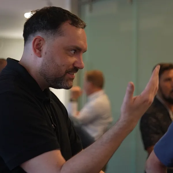 Ed Turney working with founders at a workshop