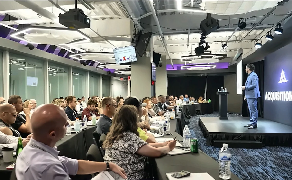 Founders in the room at an Acquisition.com workshop in Las Vegas