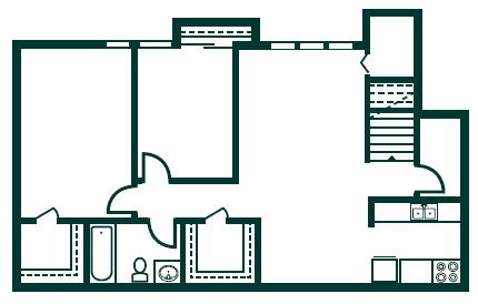 2x1 floor plan