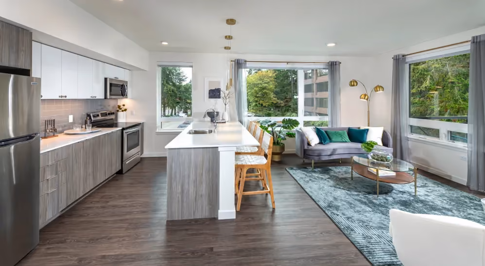 Living Room & Kitchen 