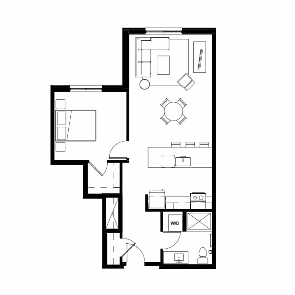 One Bed 23 Floor Plan Image 