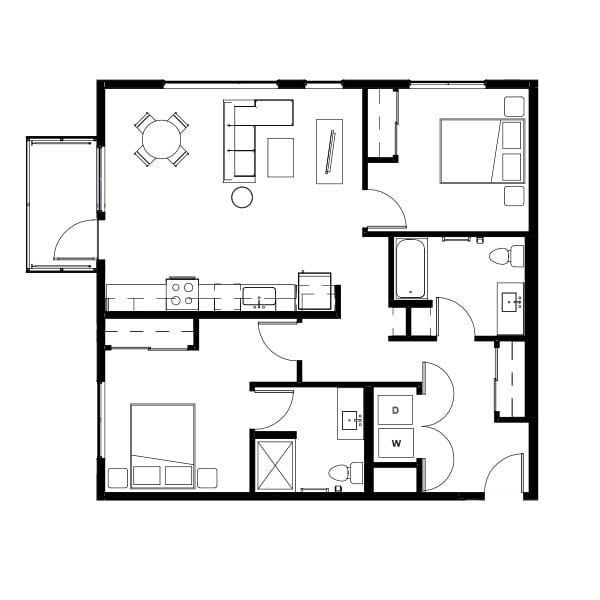 Two Bed Two Bath 8