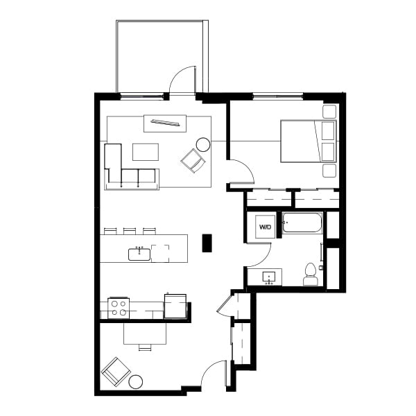 One Bed + Den 25