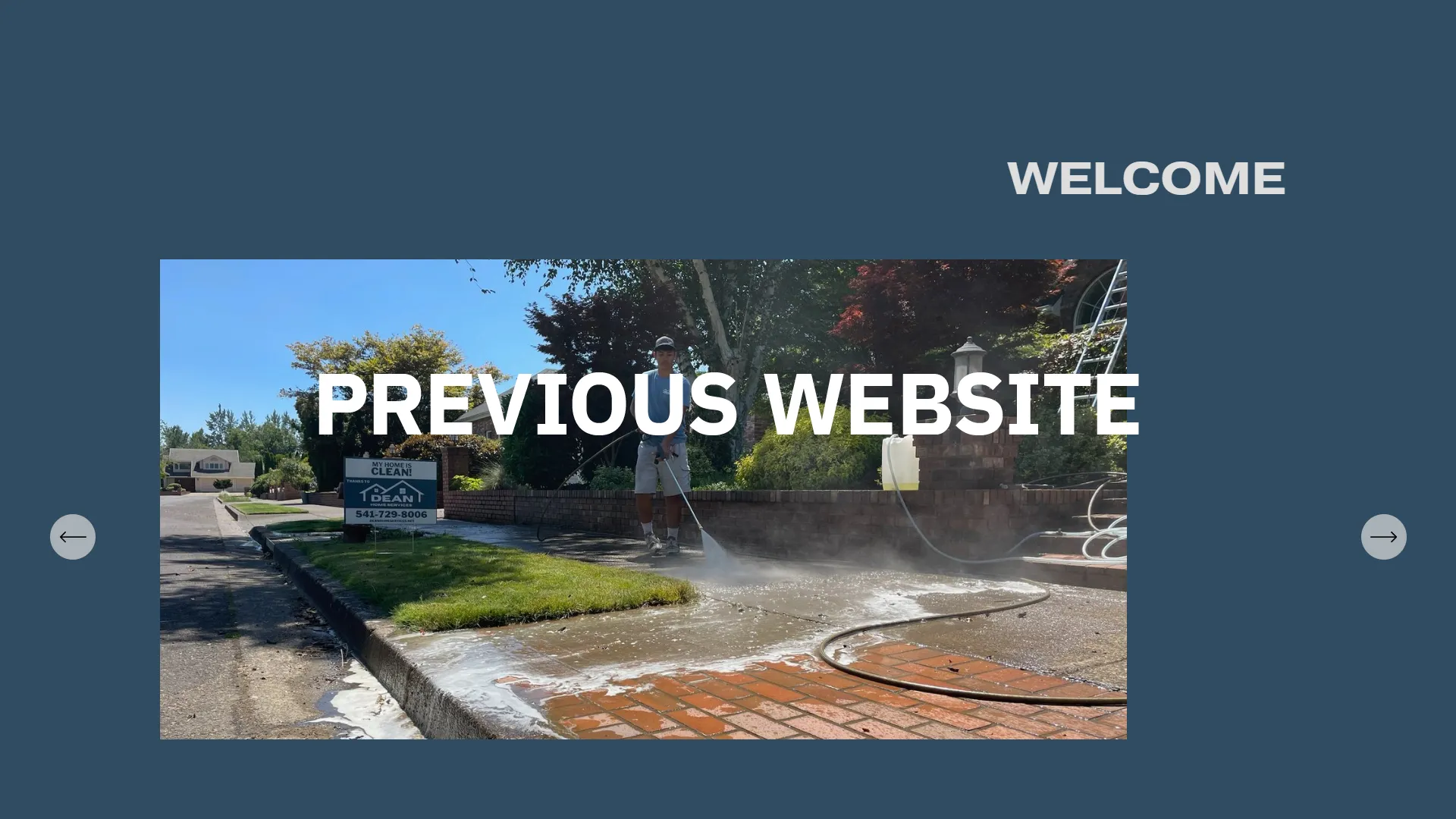 Previous Dean Home Services website before the redesign