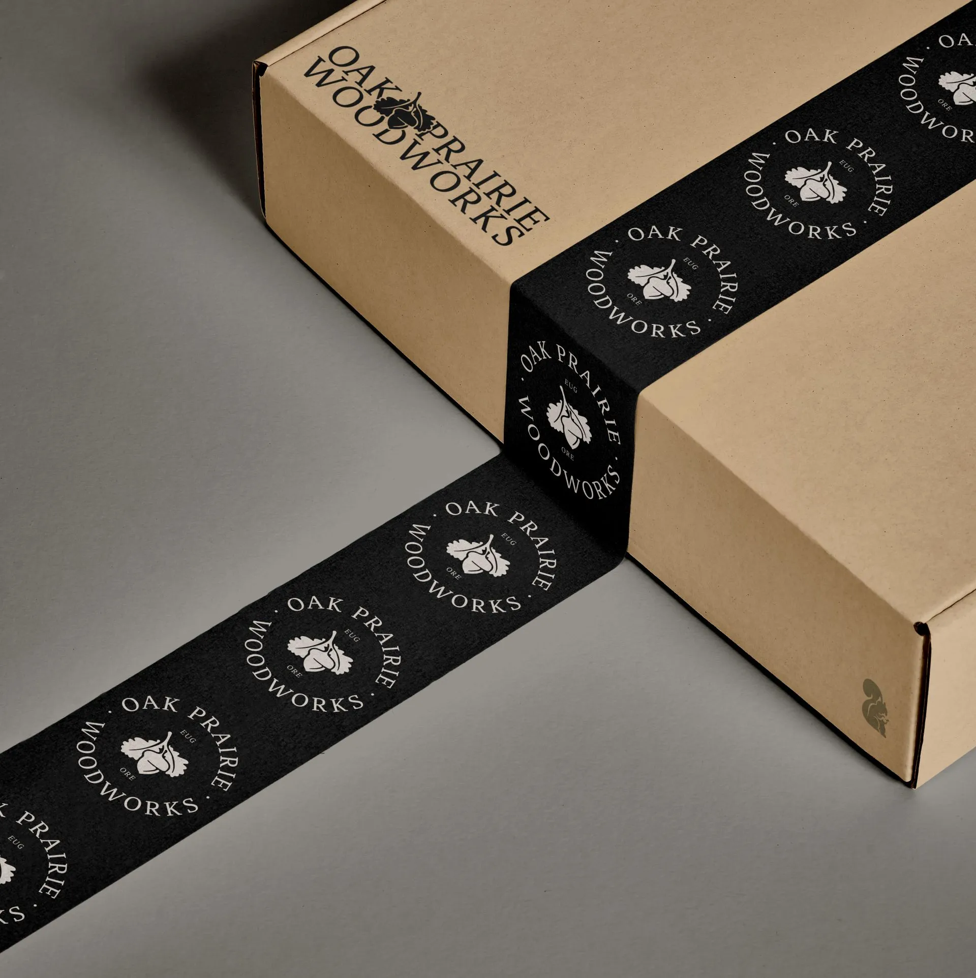 Product packaging design for Oak Prairie Woodworks