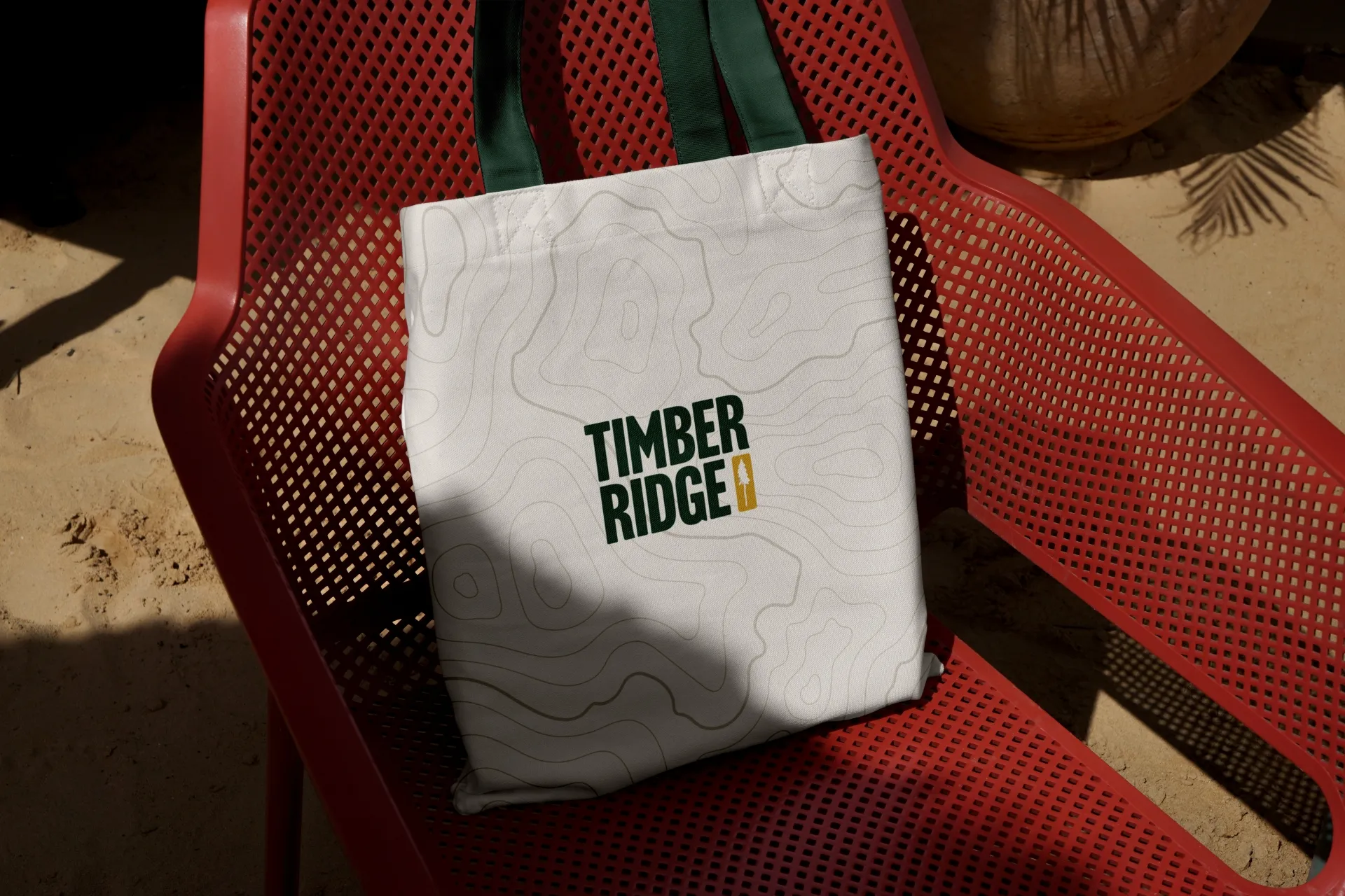 Branded tote bag design for Timber Ridge Apartments