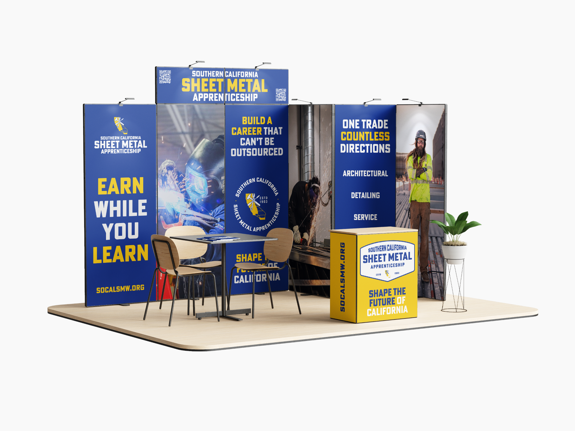 The largest sheet metal apprenticeship program in the country needed a brand built from strategy up, with the full suite of materials to put it into the field immediately. This is the most comprehensive trades branding project Fairbuilt has been part of.