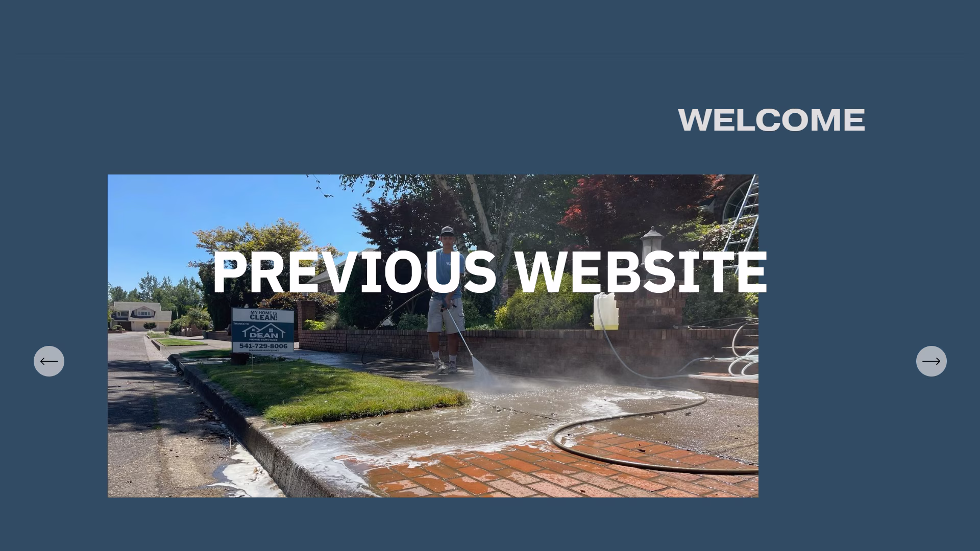 Previous Dean Home Services website before the redesign