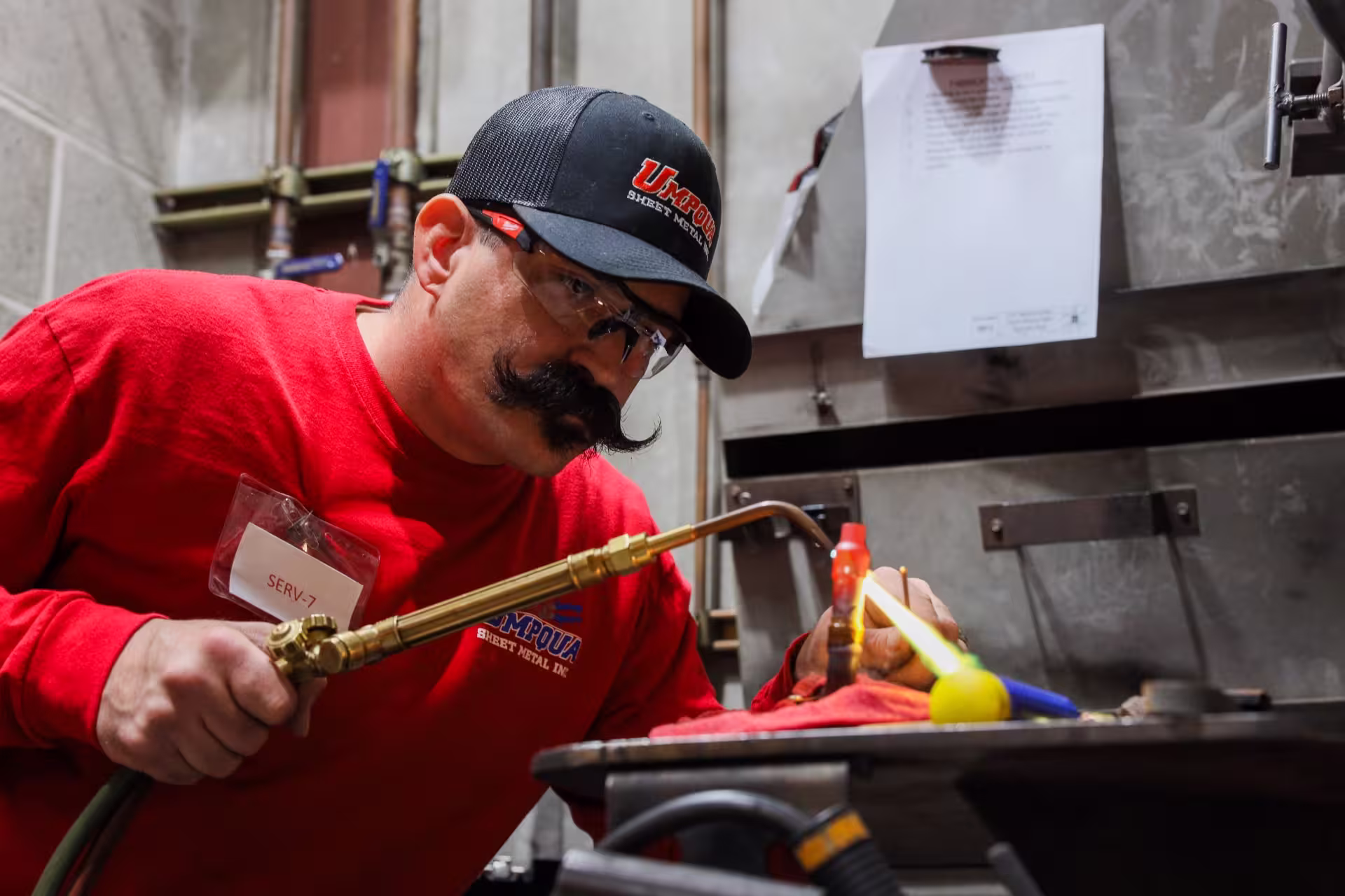 Apprentice competing at the 2026 NRAC training event for Sheet Metal Institute