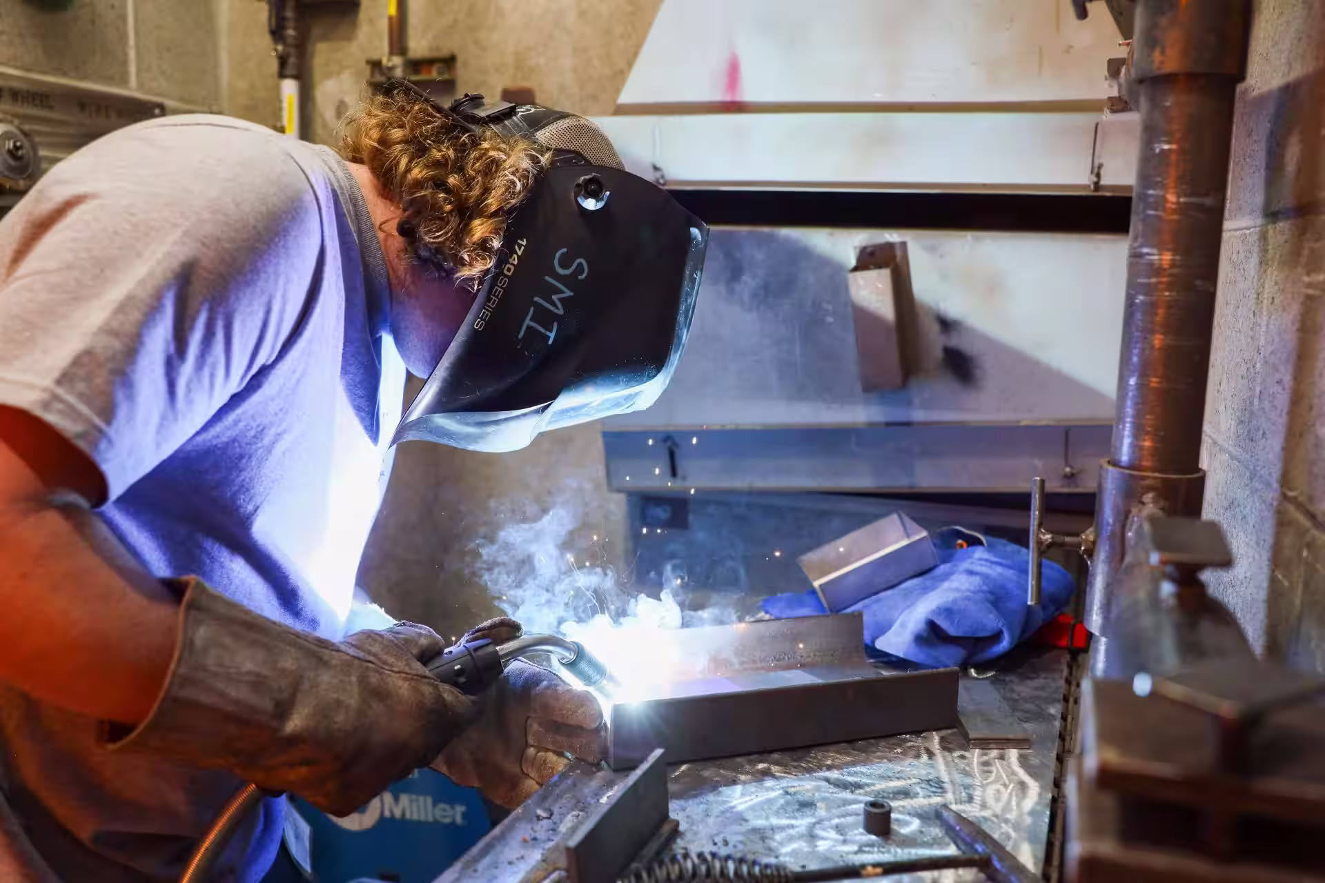 Apprentice competing at the 2026 NRAC training event for Sheet Metal Institute