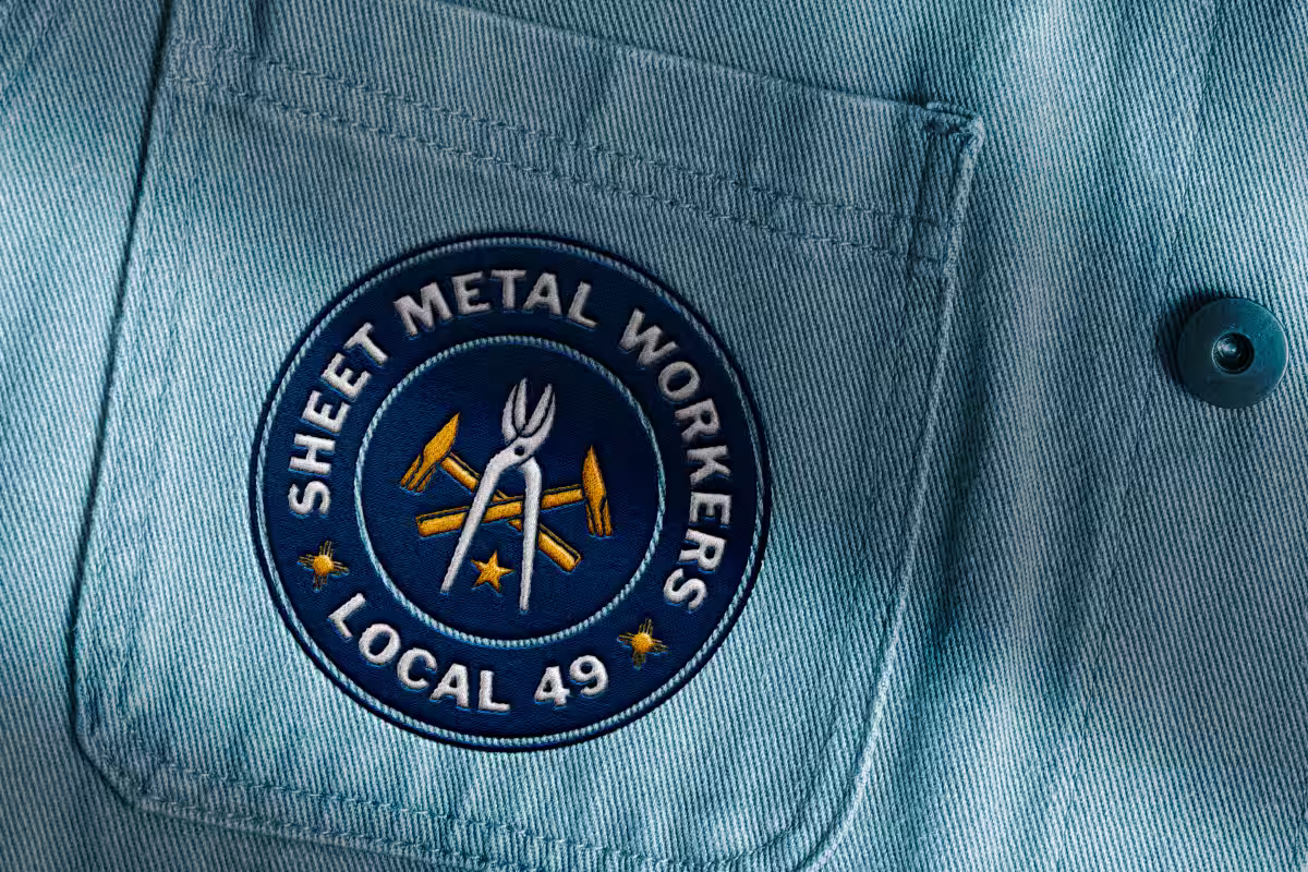 Branded apparel design for SMART Sheet Metal Workers LU 49