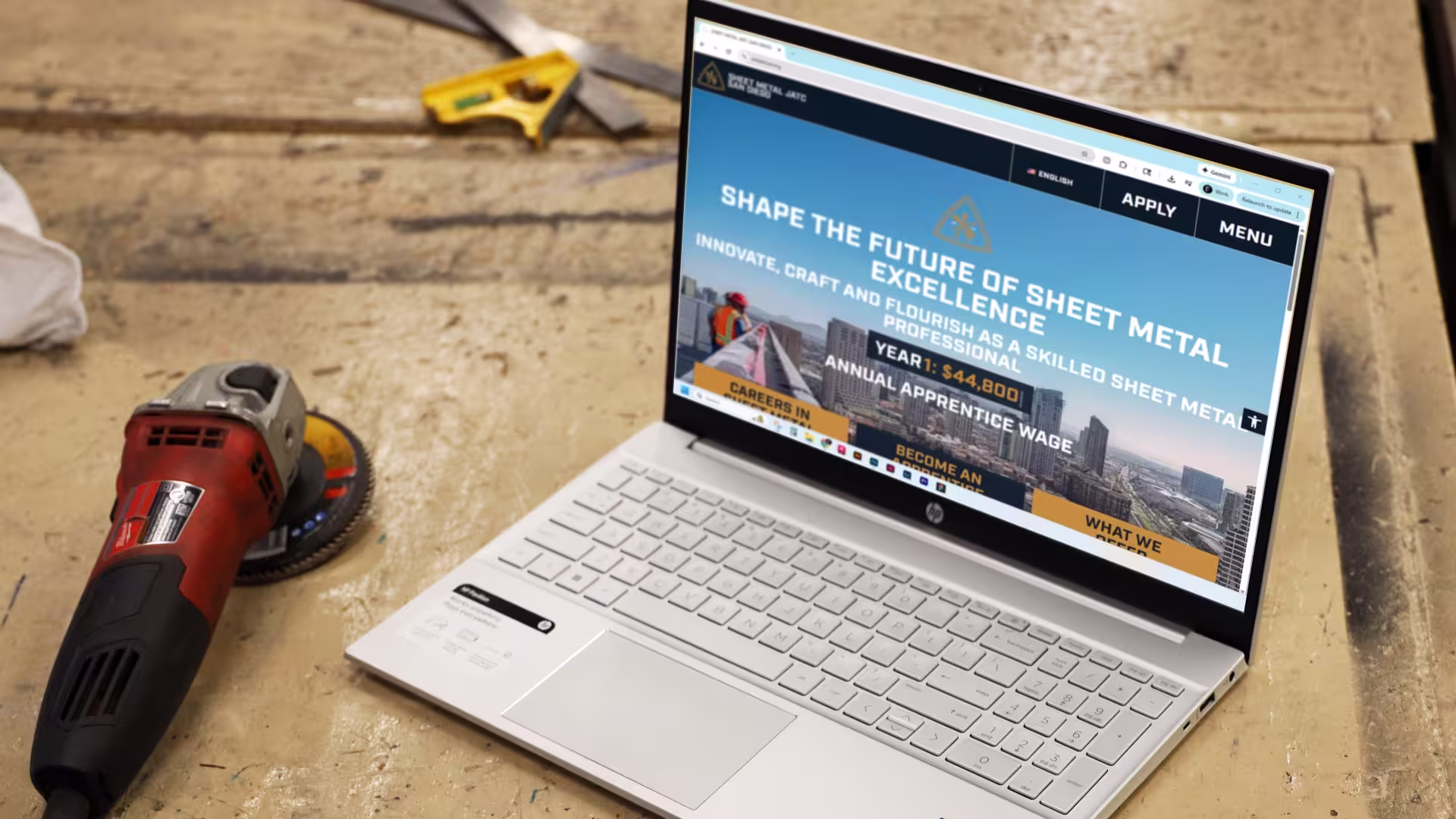 Website design for Sheet Metal JATC San Diego