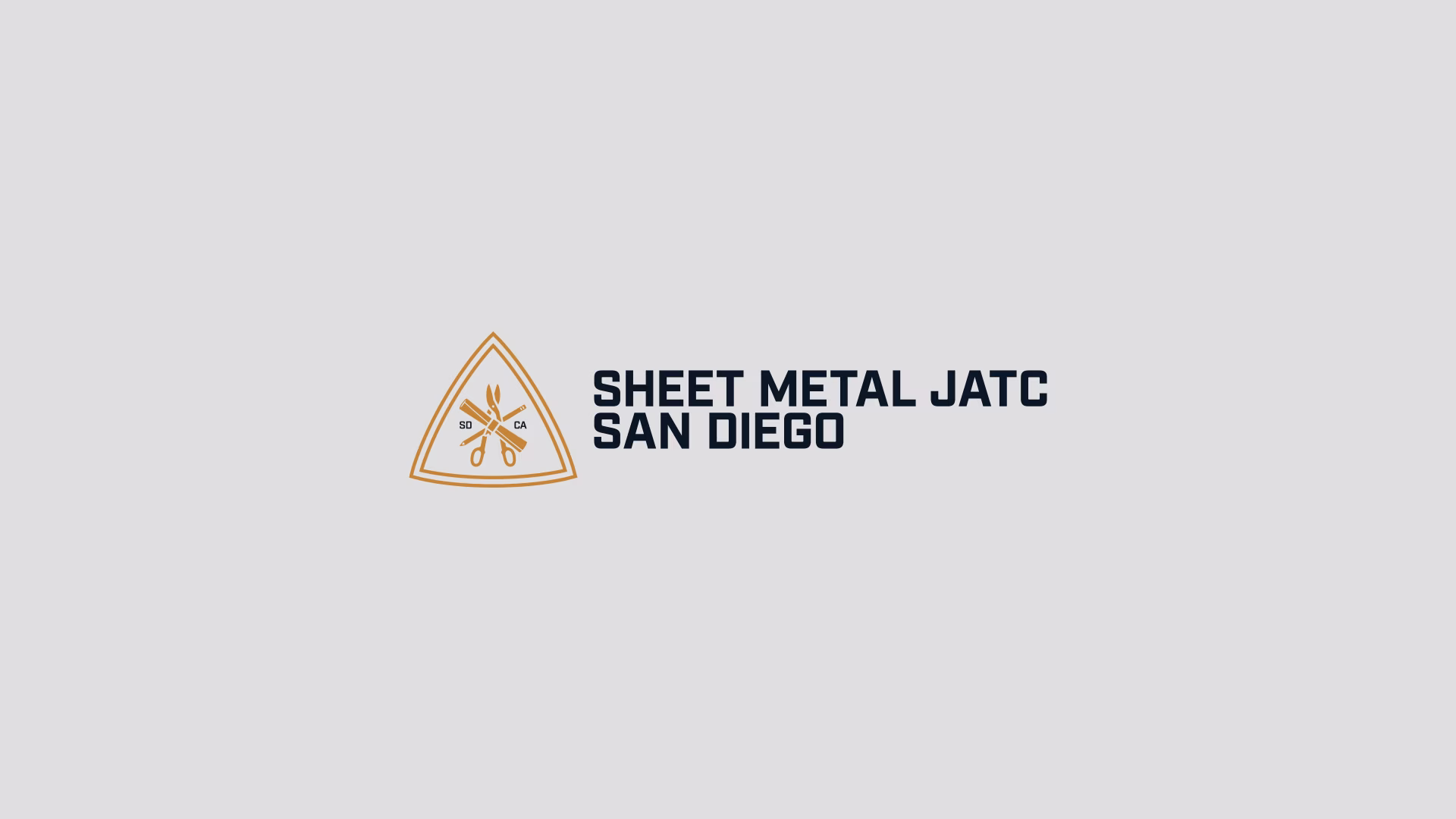 Horizontal logo lockup for Sheet Metal JATC San Diego