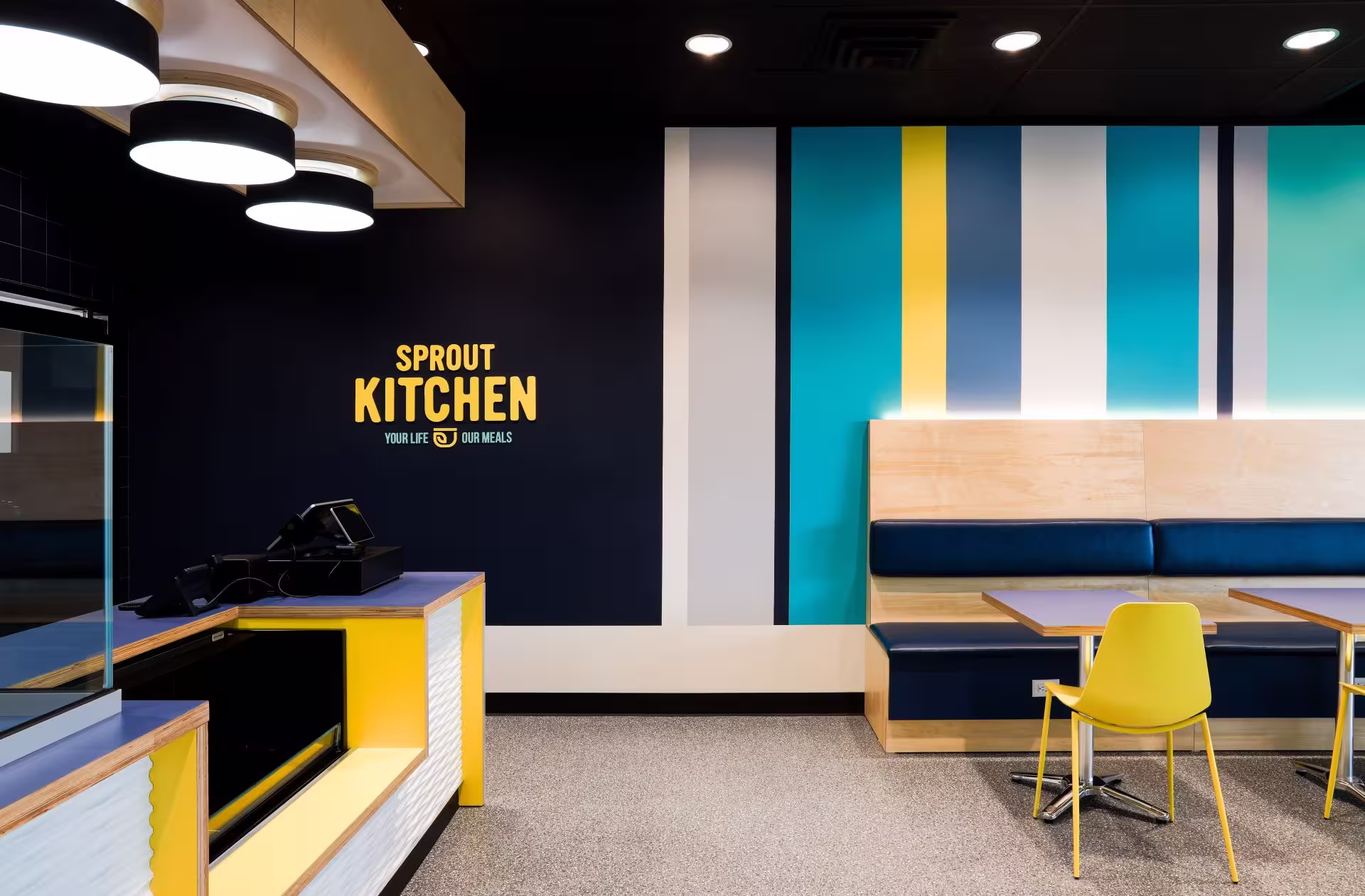 Interior dining space at Sprout Kitchen