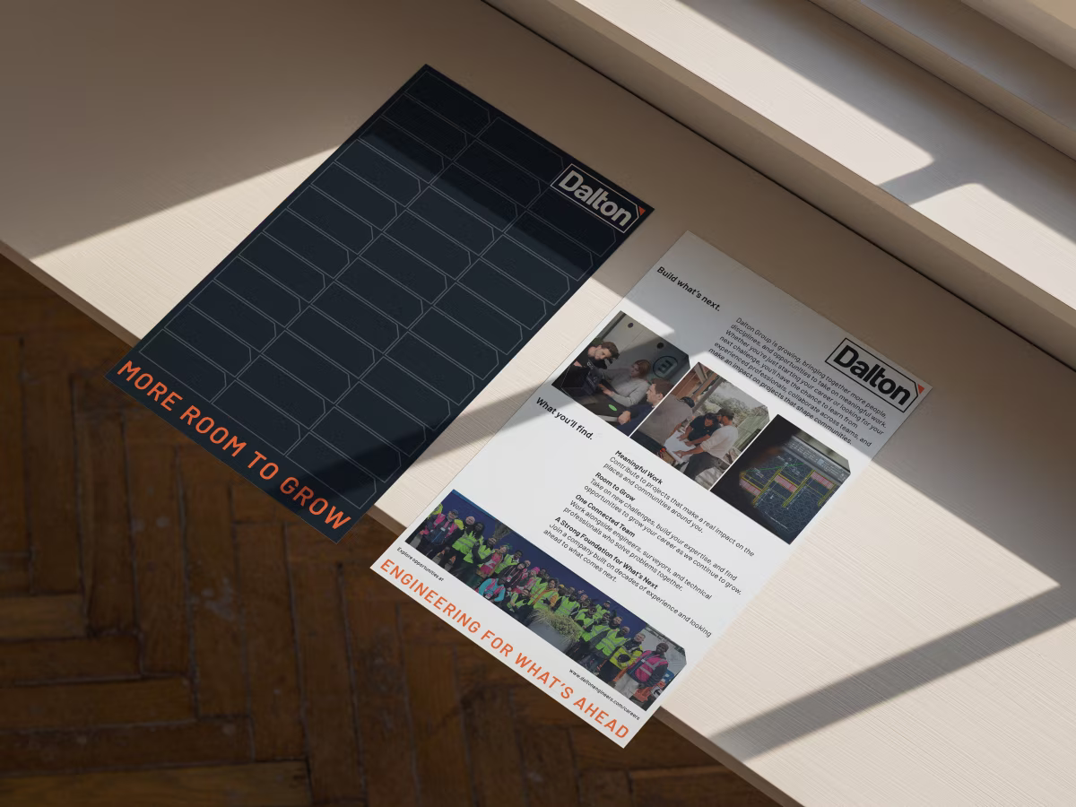 Dalton Engineers recruitment fliers for job fairs