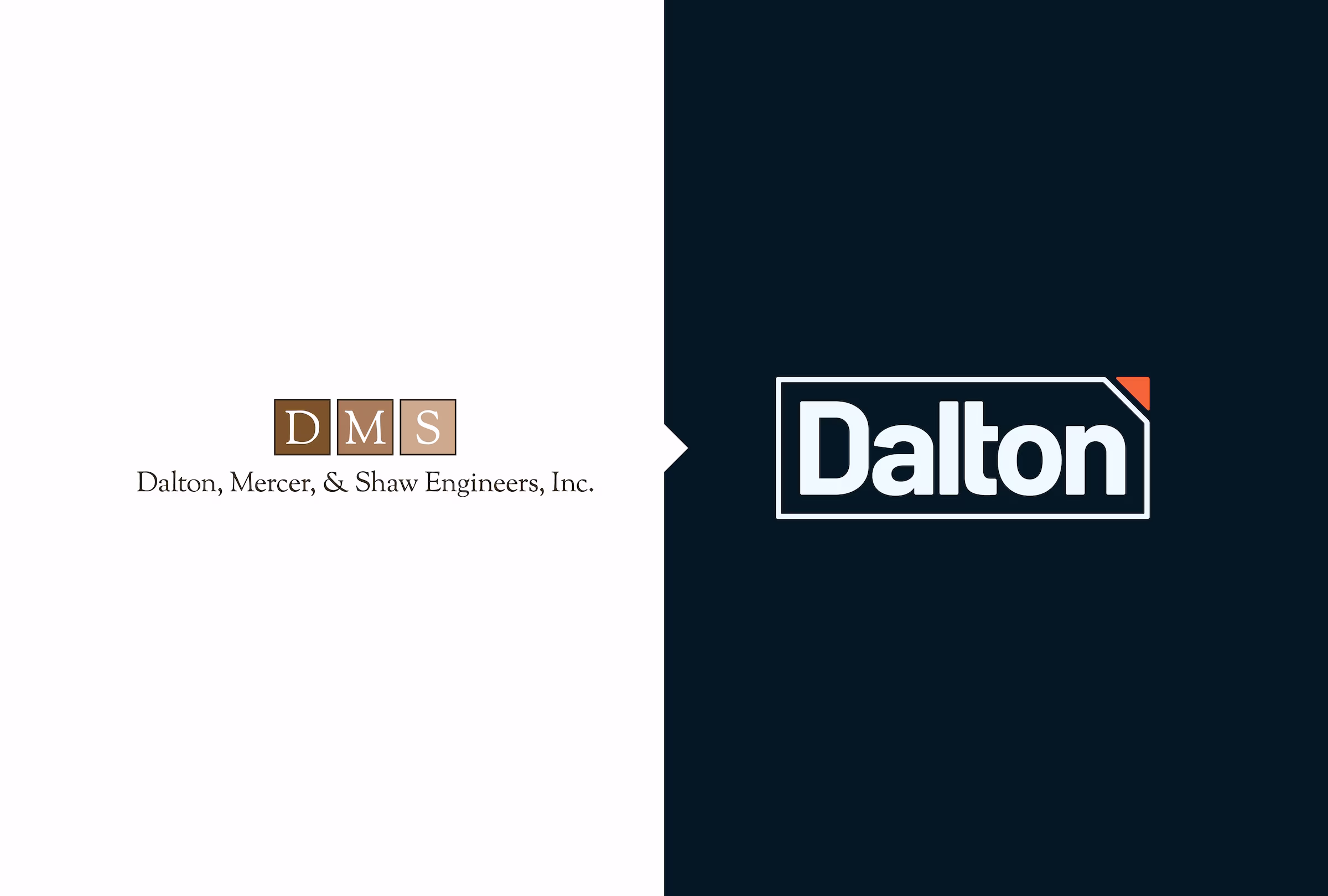 Old logo vs new logo for Dalton Engineers.