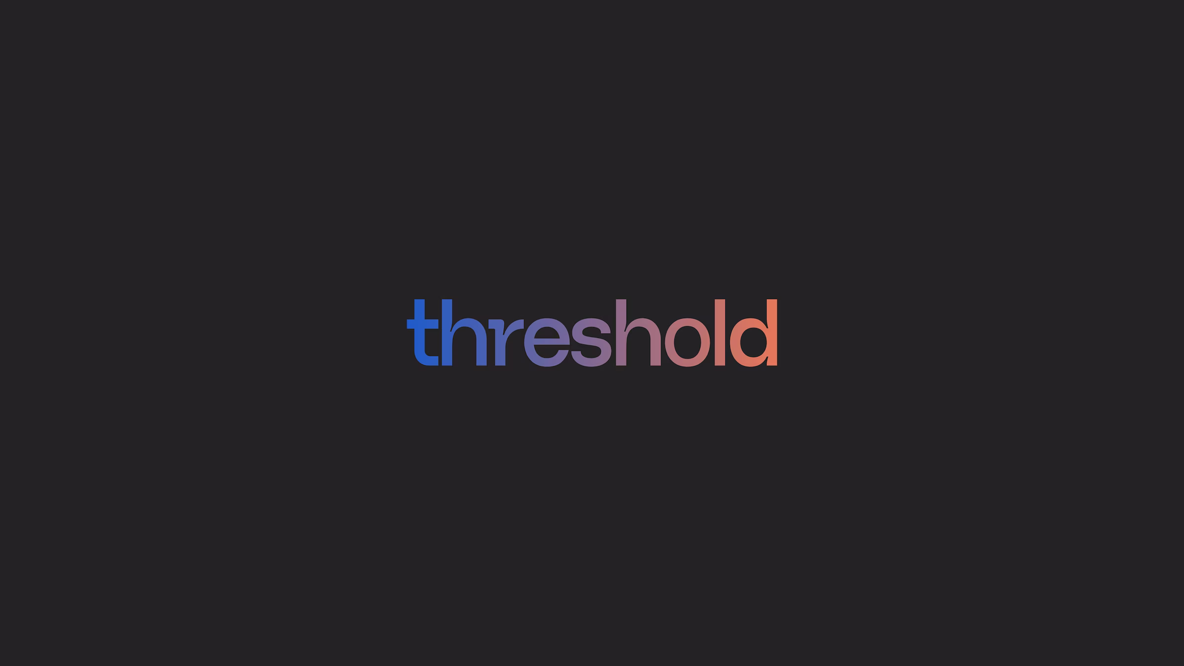 Primary Threshold Studio logo on dark background