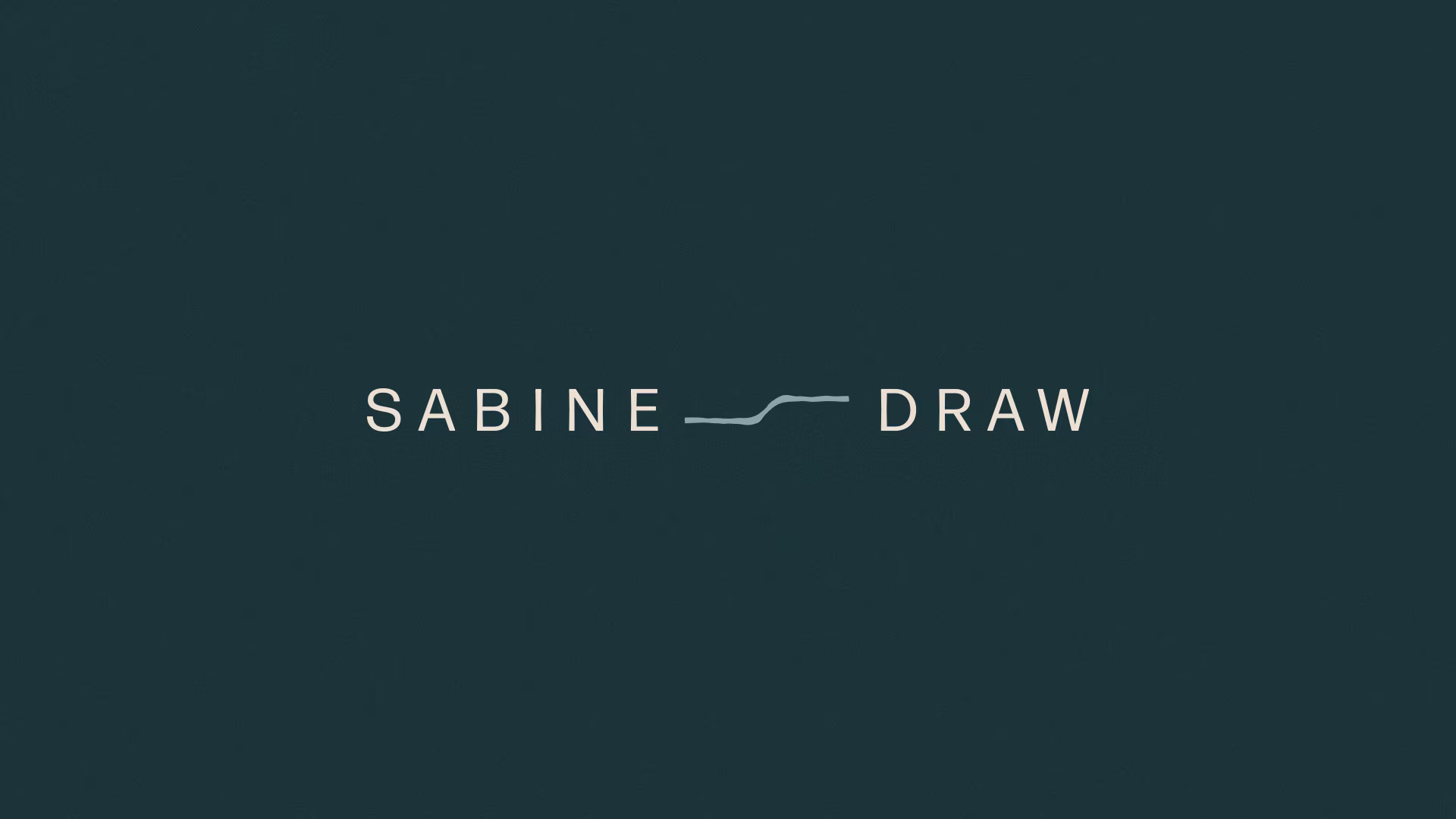 Sabine Draw primary logo on dark background