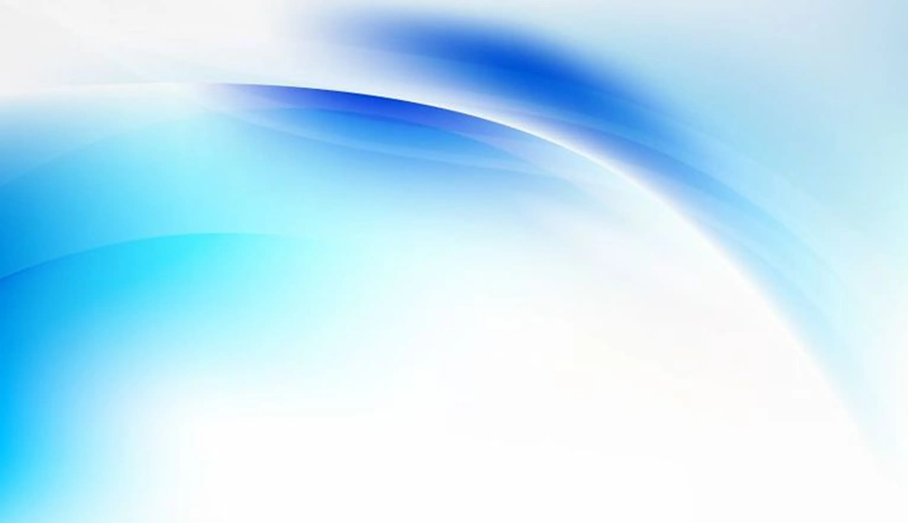 Abstract background with smooth blue and white gradient curves and light effects.
