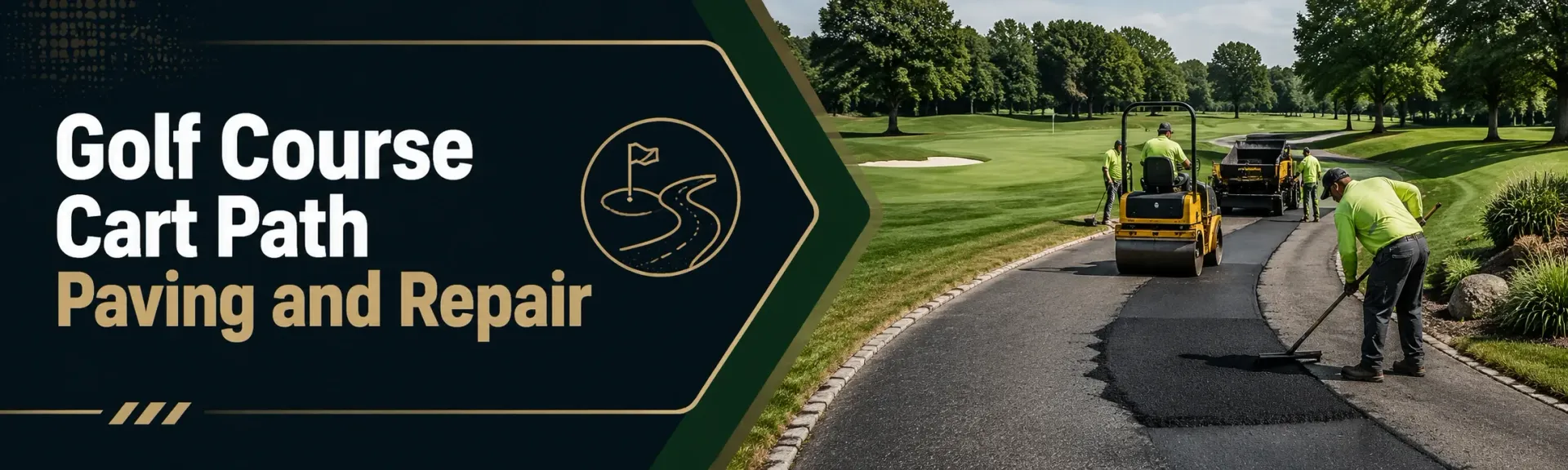 Golf course cart path paving and repair