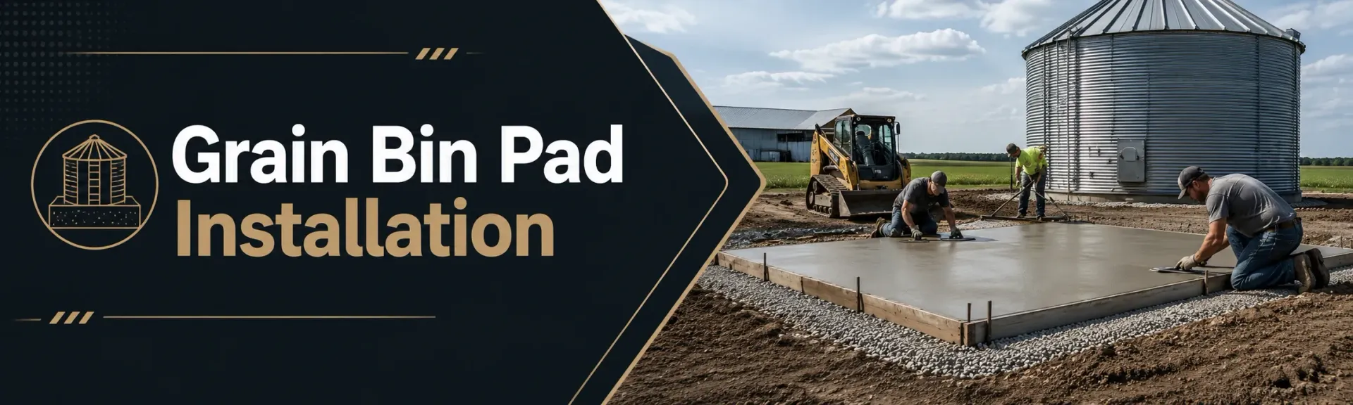 Grain bin pad installation