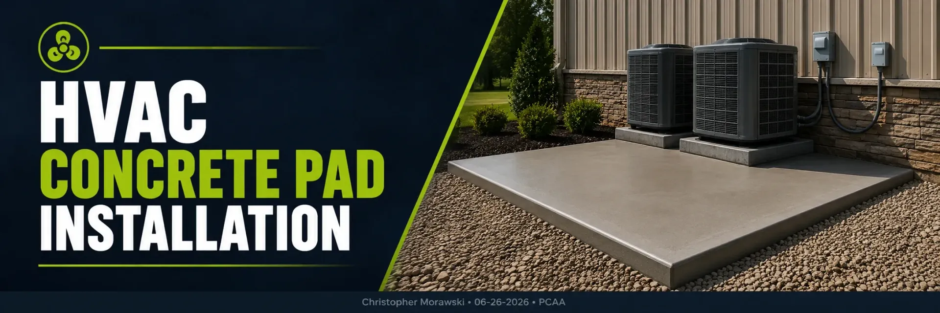HVAC concrete pad installation in Tess Corners, WI