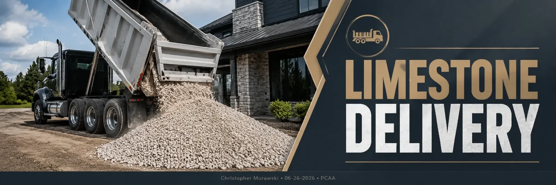 Limestone delivery in New Berlin, WI