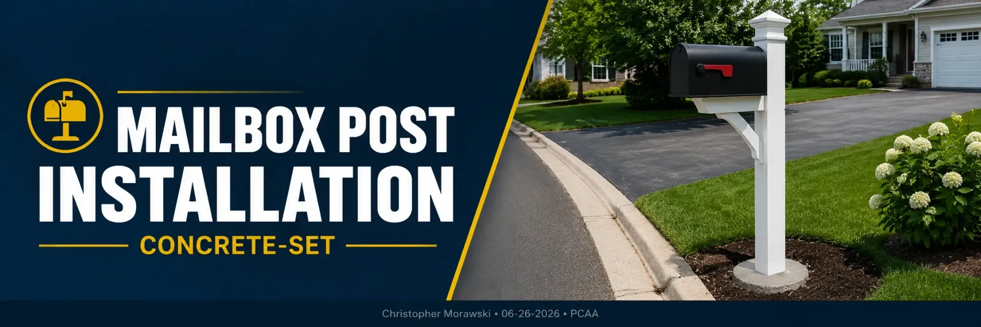 Mailbox post installation in Hales Corners, WI