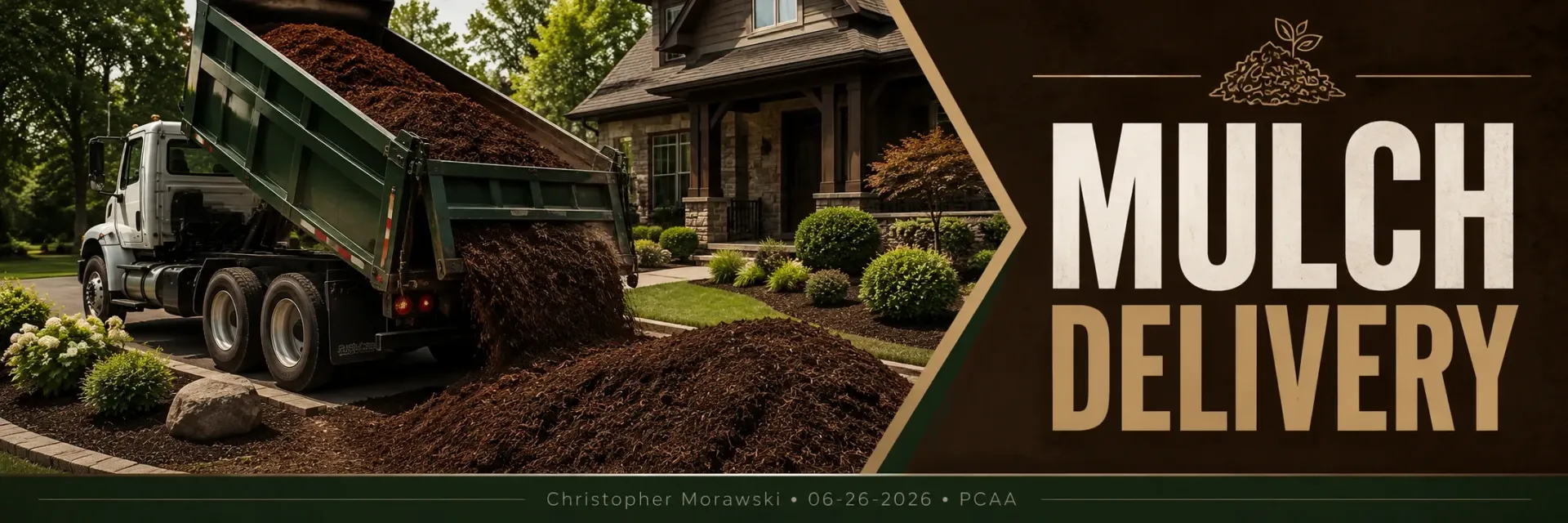 Mulch delivery in Wind Lake, WI
