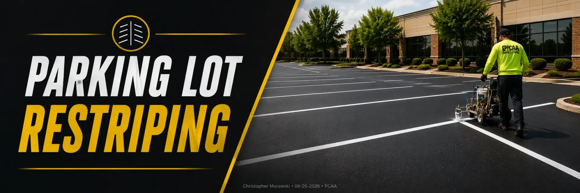 Parking lot restriping in Hales Corners, WI