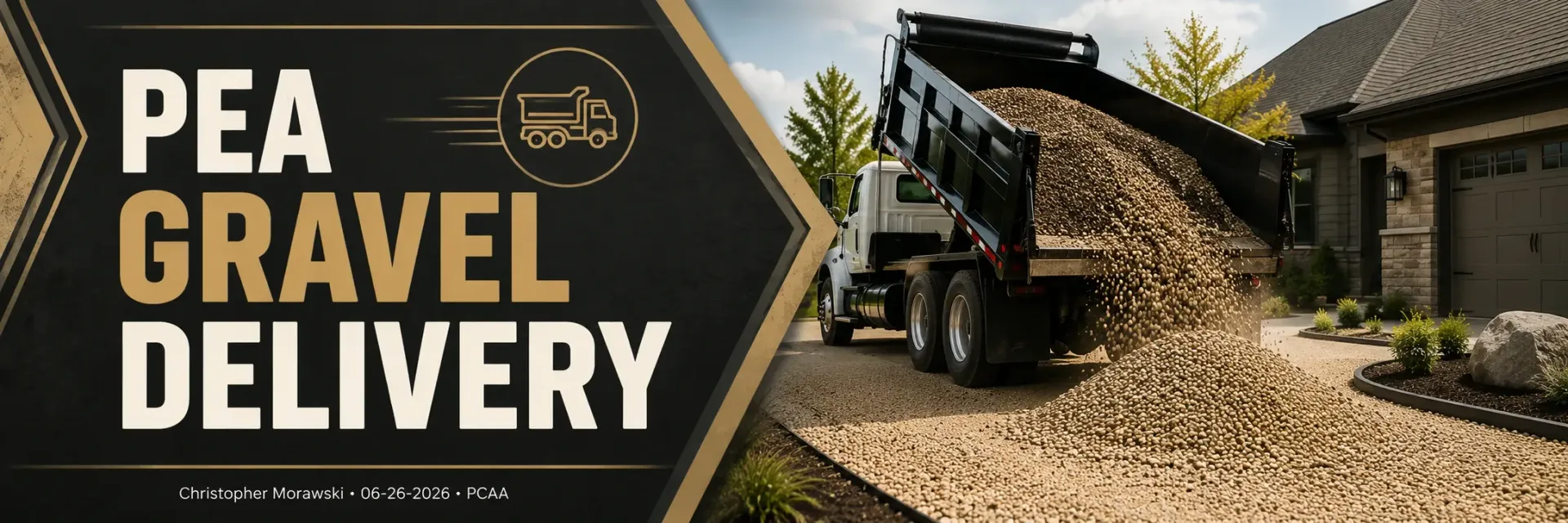 Pea gravel delivery in Muskego, WI