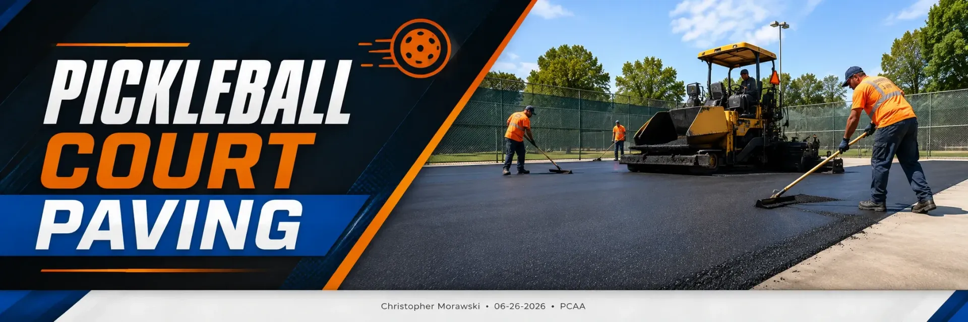 Pickleball court paving in Franklin, WI